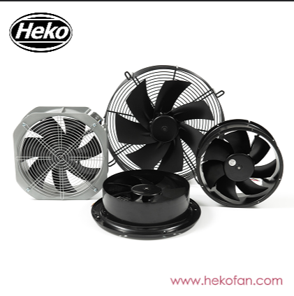 HEKO EC300mm فولاذ مطلي بمروحة محورية صناعية سوداء