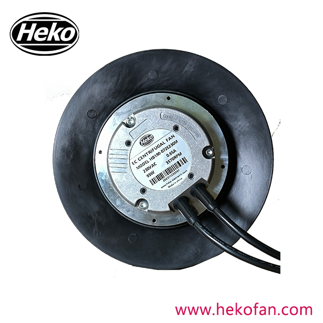 الجيل الجديد من مروحة الطرد المركزي لمبرد الهواء منخفض الضوضاء HEKO EC190mm