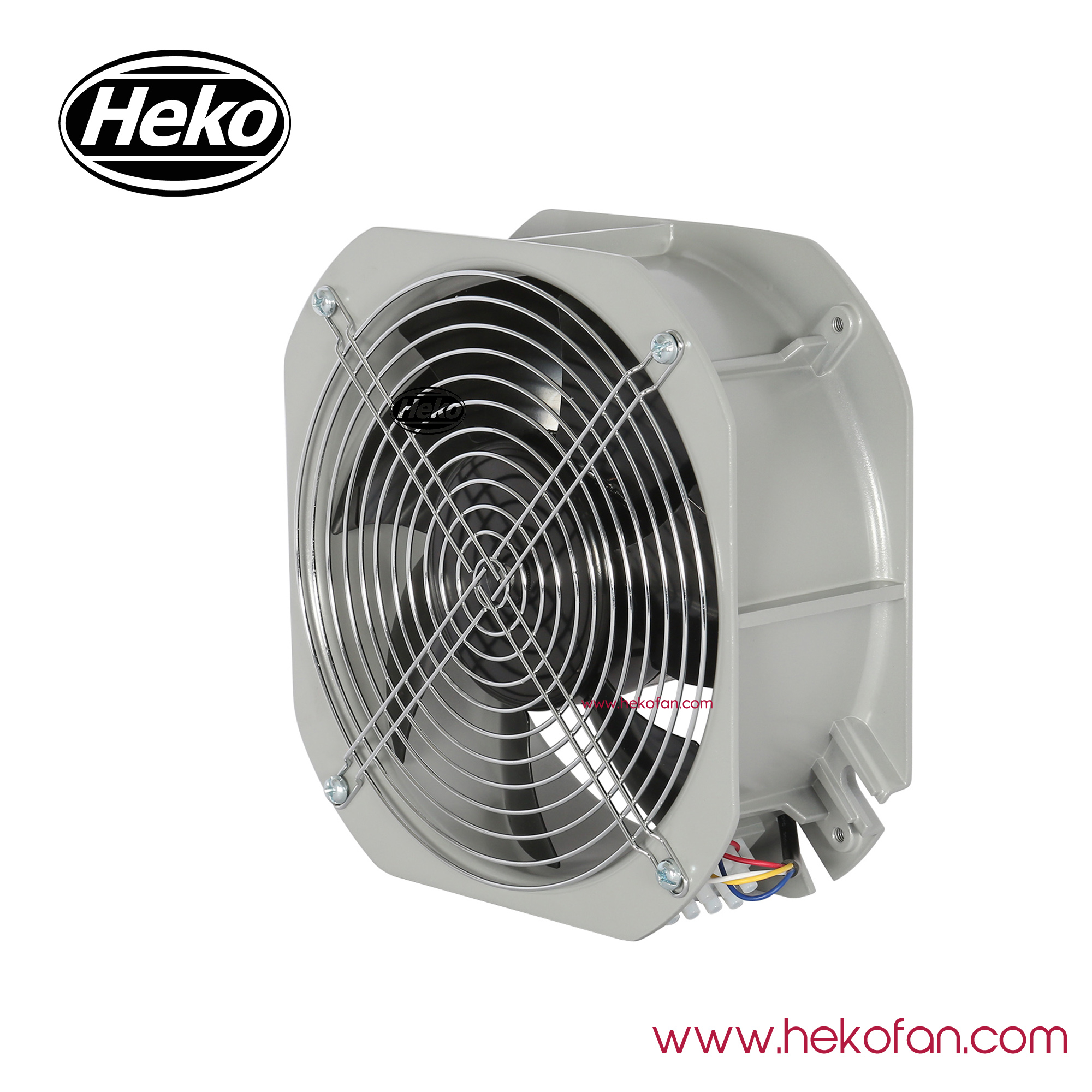 HEKO DC200mm 24V 48V مروحة محورية للتبريد للبيوت البلاستيكية 