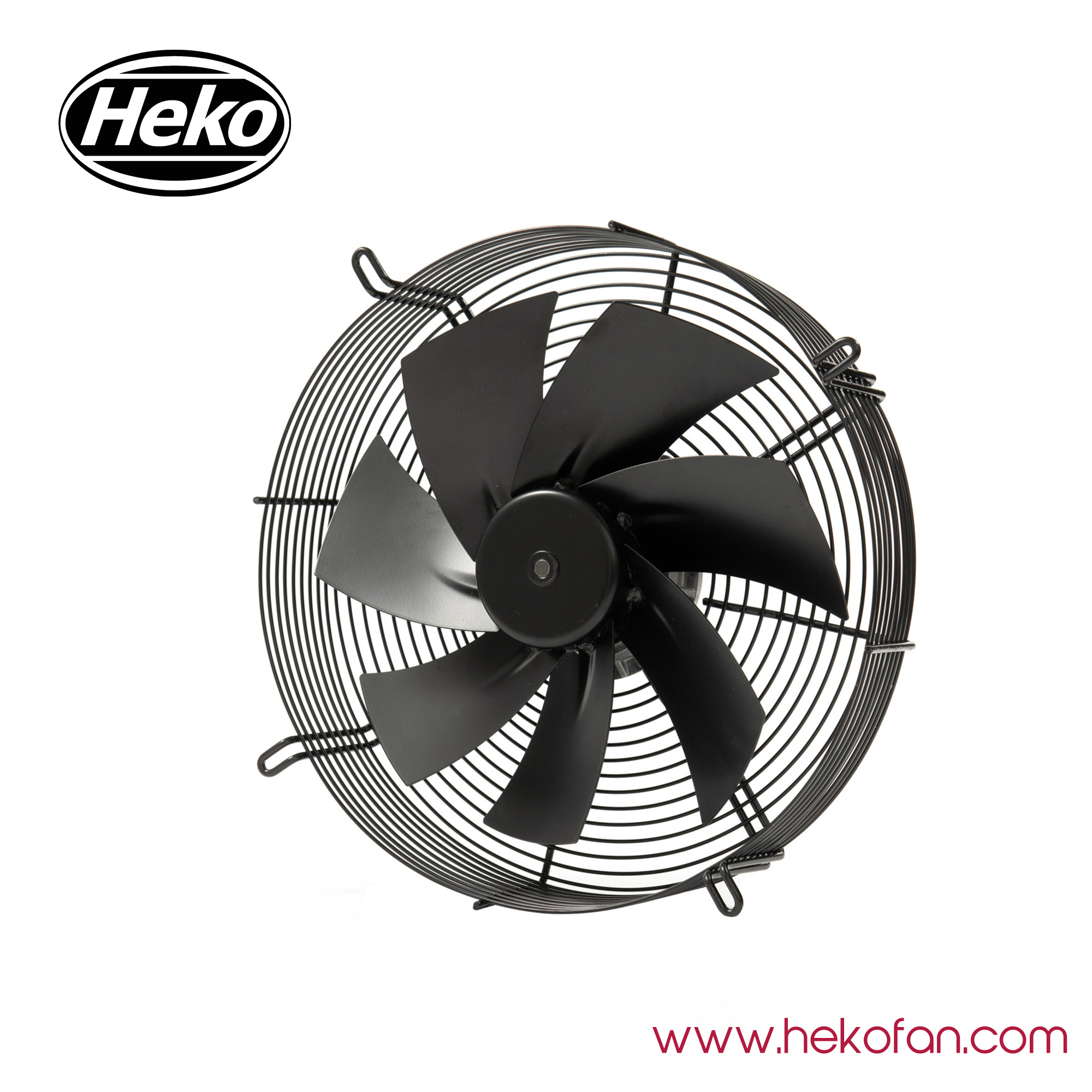 HEKO EC300mm فولاذ مطلي بمروحة محورية صناعية سوداء