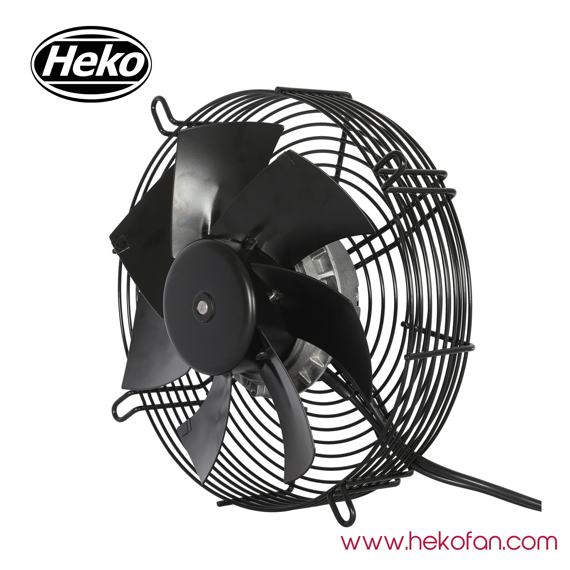 HEKO EC250mm فولاذ محمول مطلي بمراوح التدفق المحوري السوداء