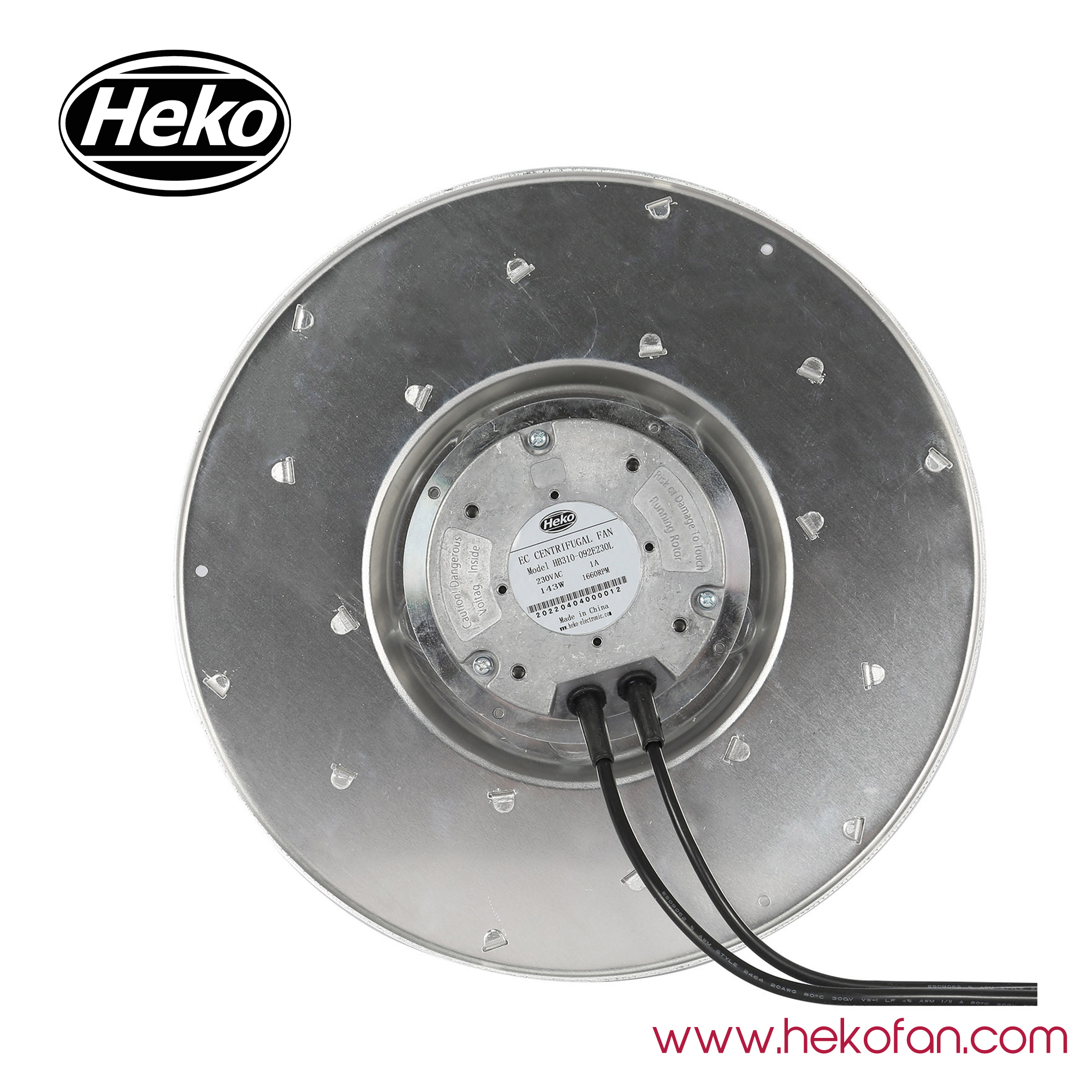 HEKO EC310mm 230VAC مروحة الطرد المركزي المنحنية للخلف 