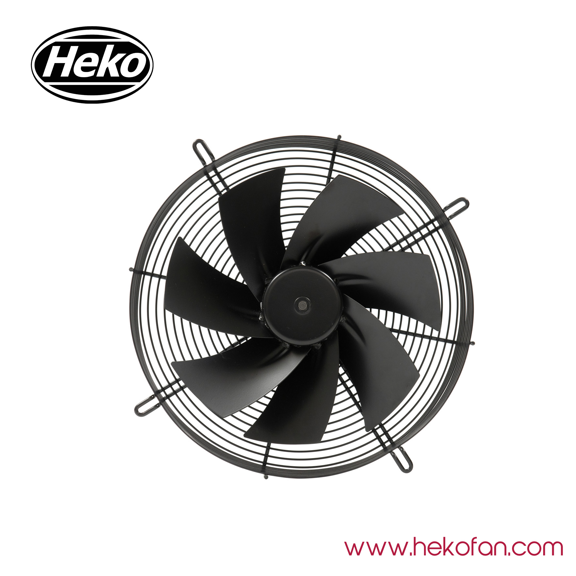 HEKO EC300mm فولاذ مطلي بمروحة محورية صناعية سوداء