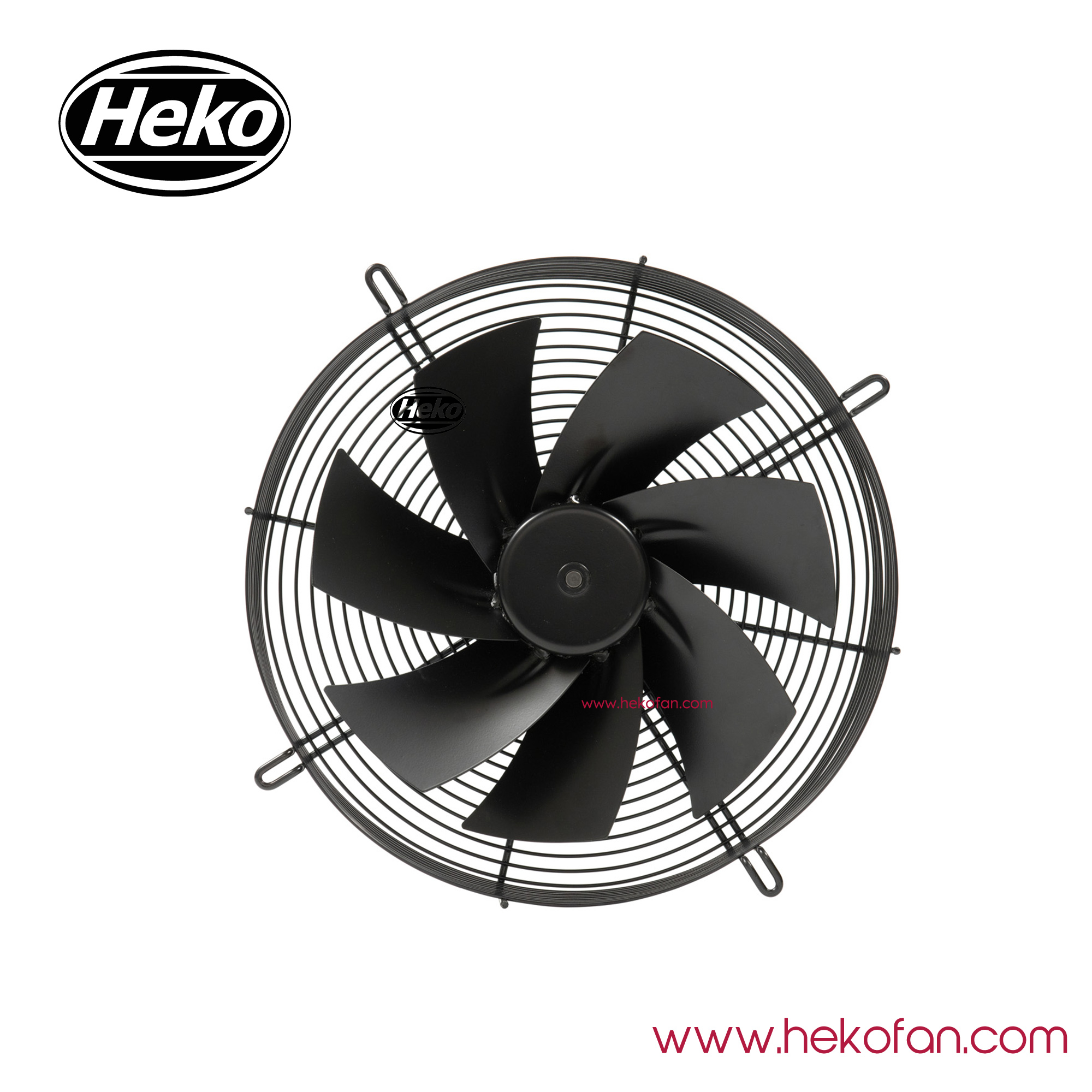 HEKO EC300mm مطلي بالفولاذ بمروحة محورية صناعية سوداء